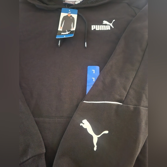Puma men's black hoddie size Large and small - Picture 4 of 4
